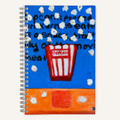Popcorn in der Luft Notizblock (Vorderseite)