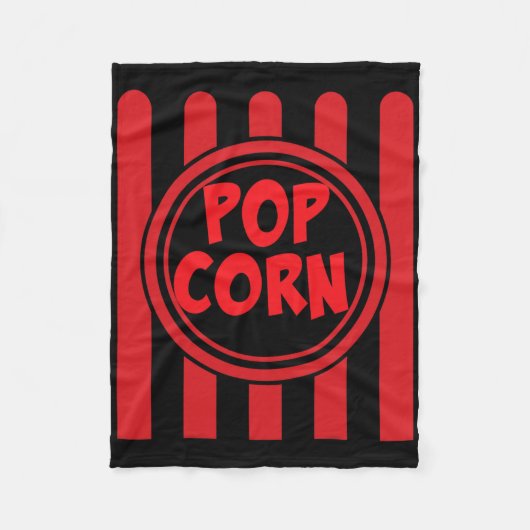 Popcorn Karneval Kostüm Shirt Funny Red Str. Fleecedecke (Vorderseite)
