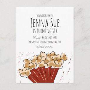 Popcorn-Kino- Outdoor-Party-Geburtstag Postkarte