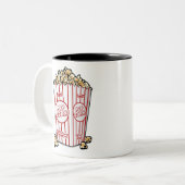 Popcorn-Kino Zweifarbige Tasse (Vorderseite Links)