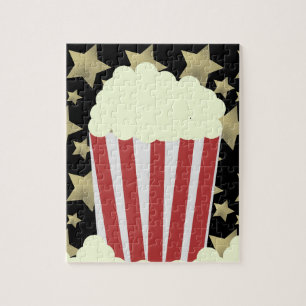 Popcorn-Kinofilm-Attrappen-Sterne Familiennacht Puzzle
