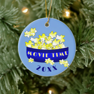 Popcorn-Kinostunde Keramik Ornament