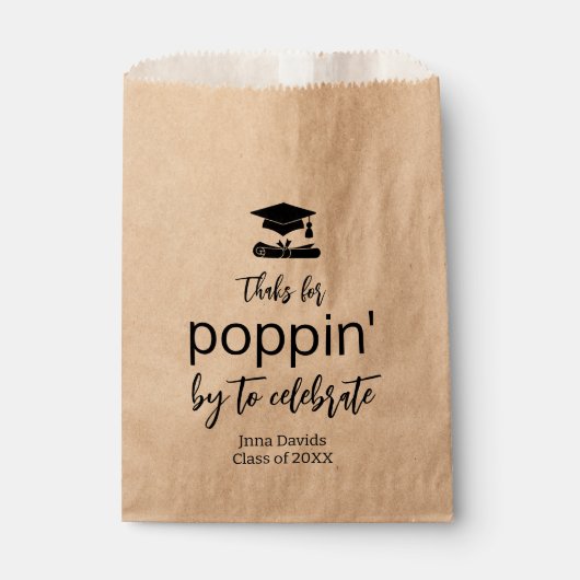 Popcorn-Klasse der Graduationspartei 2024 Geschenktütchen (Vorderseite)