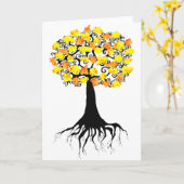 Popcorn, knallend auf dem Aprikosen-Baum Karte (Gelbe Blume)