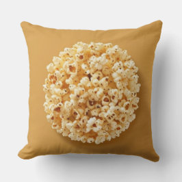 Popcorn-Kreis im braunen Hintergrund Kissen