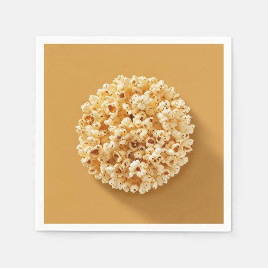 Popcorn-Kreis im braunen Hintergrund Serviette (Vorderseite)