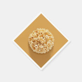 Popcorn-Kreis im braunen Hintergrund Serviette (Ecke)