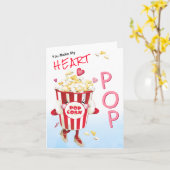 Popcorn Liebe Funny Karte (Gelbe Blume)