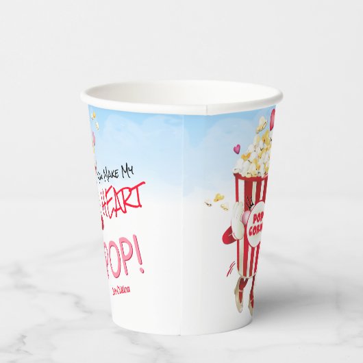 Popcorn Liebe Funny Pappbecher (Rechts)