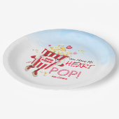 Popcorn Liebe Funny Pappteller (Schrägansicht)