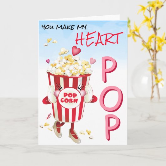 Popcorn Liebe Funny Pun Karte (Gelbe Blume)