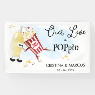 Popcorn-Liebes-Hochzeitsbanner Banner
