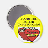 Popcorn-Liebhaber Magnet (Vorderseite/Rückseite)