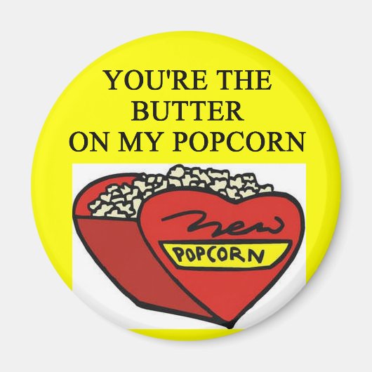 Popcorn-Liebhaber Magnet (Vorne)