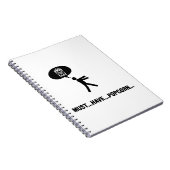 Popcorn-Liebhaber Notizblock (Rechte Seite)