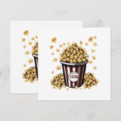 Popcorn Lover Einladung (Vorne/Hinten)