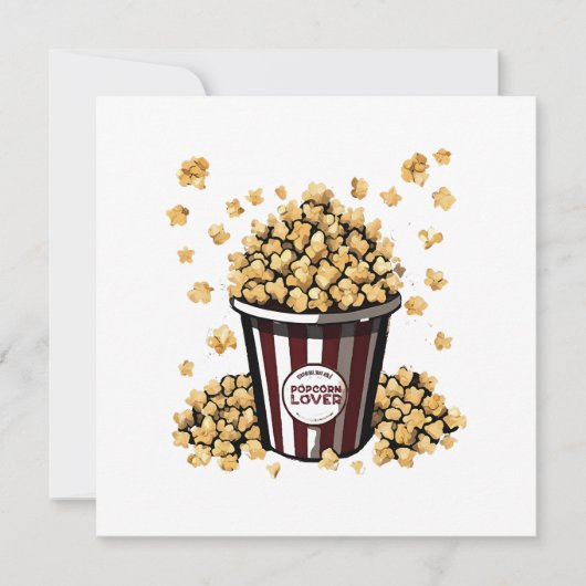 Popcorn Lover Einladung (Vorderseite)