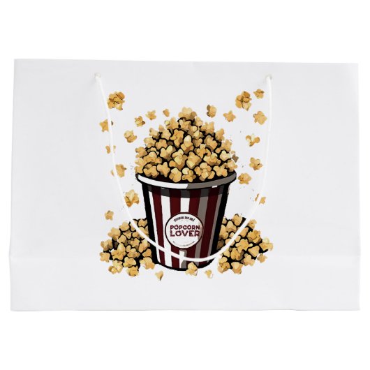 Popcorn Lover Große Geschenktüte (Rückseite)