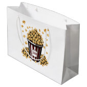 Popcorn Lover Große Geschenktüte (Rückseite Schrägansicht)