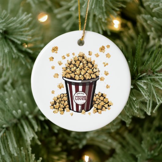 Popcorn Lover Keramik Ornament (Baum)