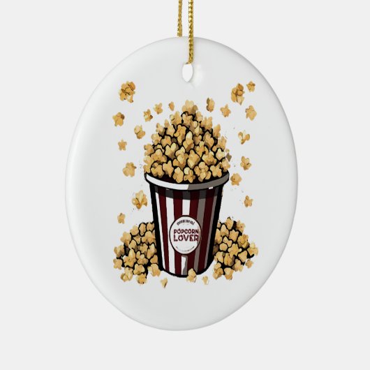Popcorn Lover Keramik Ornament (Rechts)