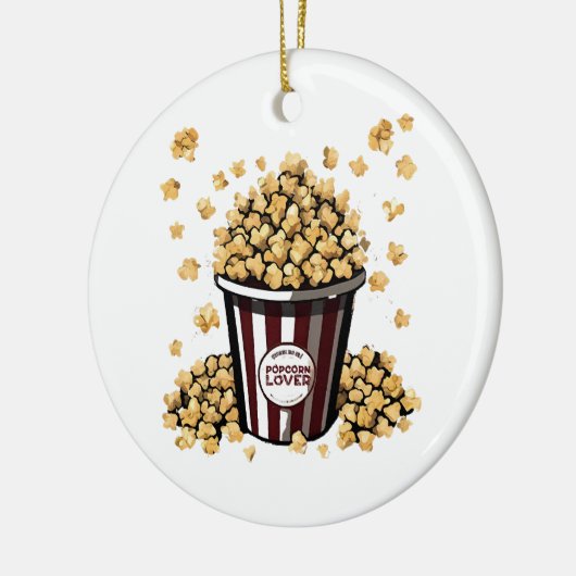Popcorn Lover Keramik Ornament (Links)