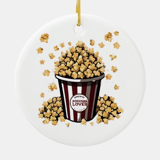 Popcorn Lover Keramik Ornament (Hinten)