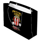 Popcorn Mascot Cartoon Große Geschenktüte (Rückseite Schrägansicht)