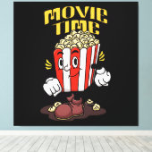 Popcorn Mascot Cartoon Leinwanddruck (Insitu (Holzboden))
