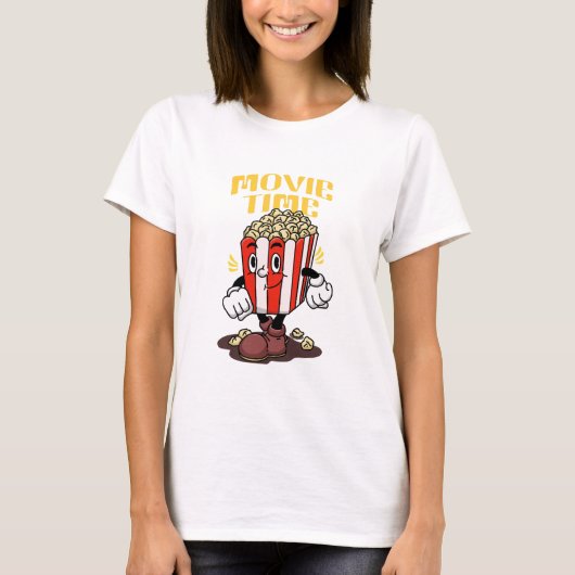 Popcorn Mascot Cartoon T-Shirt (Vorderseite)