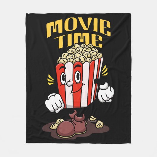 Popcorn-Maskottchen-Cartoon Fleecedecke (Vorderseite)