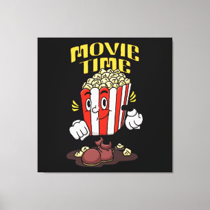 Popcorn-Maskottchen-Cartoon Leinwanddruck