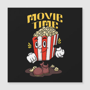 Popcorn-Maskottchen-Cartoon Magnetkarte