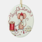 Popcorn-Mäuseverzierung Keramik Ornament (Rechts)