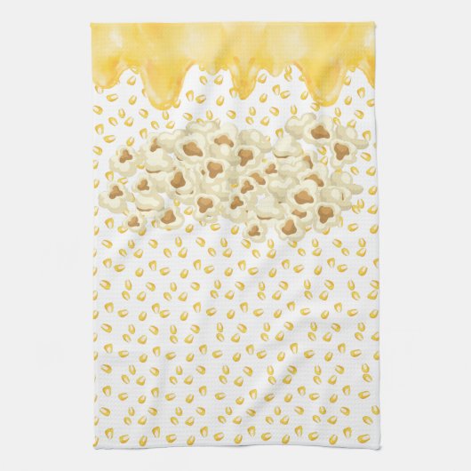 Popcorn mit geschmolzener Butter Geschirrtuch (Vertikal)