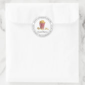 Popcorn Modern Label Runder Aufkleber (Tasche)