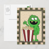 Popcorn-Monster fügen Sie Wörter Postkarte hinzu (Vorne/Hinten)