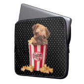 Popcorn-Mops Laptopschutzhülle (Vorderseite Links)