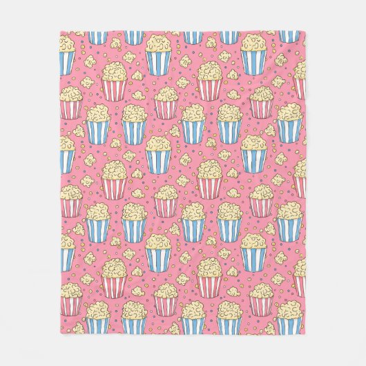 Popcorn & Movie Night Magic Fleecedecke (Vorderseite)