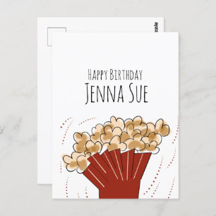 Popcorn Movie Outdoor Party Geburtstag Postkarte