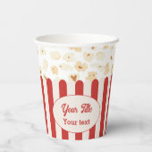 Popcorn Movie Party Geburtstagsparty Thema Pappbecher (Rückseite)