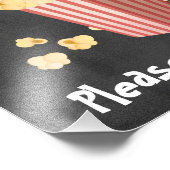 Popcorn Movie Shower Leckerei Zeichen Fotodruck (Ecke)