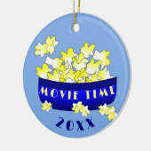 Popcorn Movie Time  Keramik Ornament (Links)