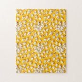 Popcorn Muster auf gelbem Hintergrund Puzzle (Vertikal)