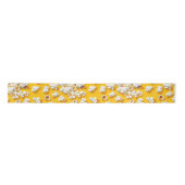 Popcorn-Muster auf gelbem Hintergrund Satinband (Vorderseite)