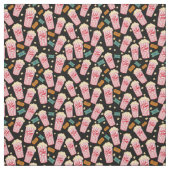 Popcorn Muster Movie Night Theater Spaß Schwarz Stoff (Muster)