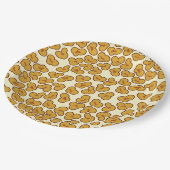 Popcorn-Muster Pappteller (Schrägansicht)