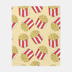 Popcorn nahtloses Muster. Vintage, handgezogene Kr Fleecedecke