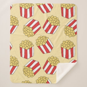 Popcorn nahtloses Muster. Vintage, handgezogene Kr Sherpadecke