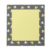 Popcorn Notepad (Dunkelgrau und Buttergelb) Notizblock (Vorderseite)